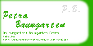 petra baumgarten business card